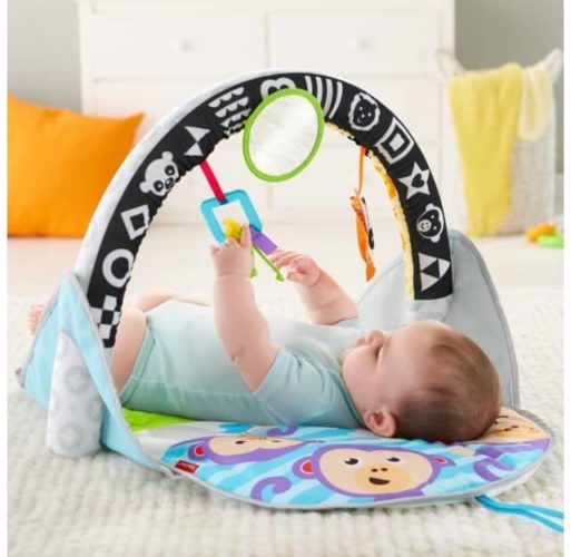 Circondare il bebè di oggetti in bianco e nero fa bene al suo sviluppo, ecco perchè Palestrina Fisher Price in bianco e nero